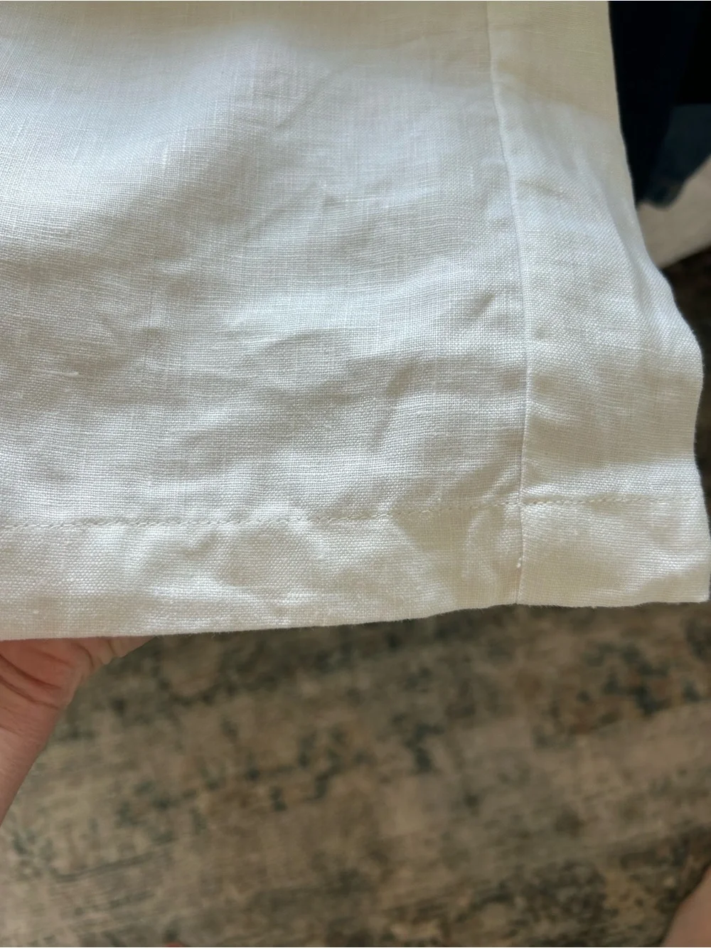 Reformation White Linen Wide-Leg Drawstring Pants